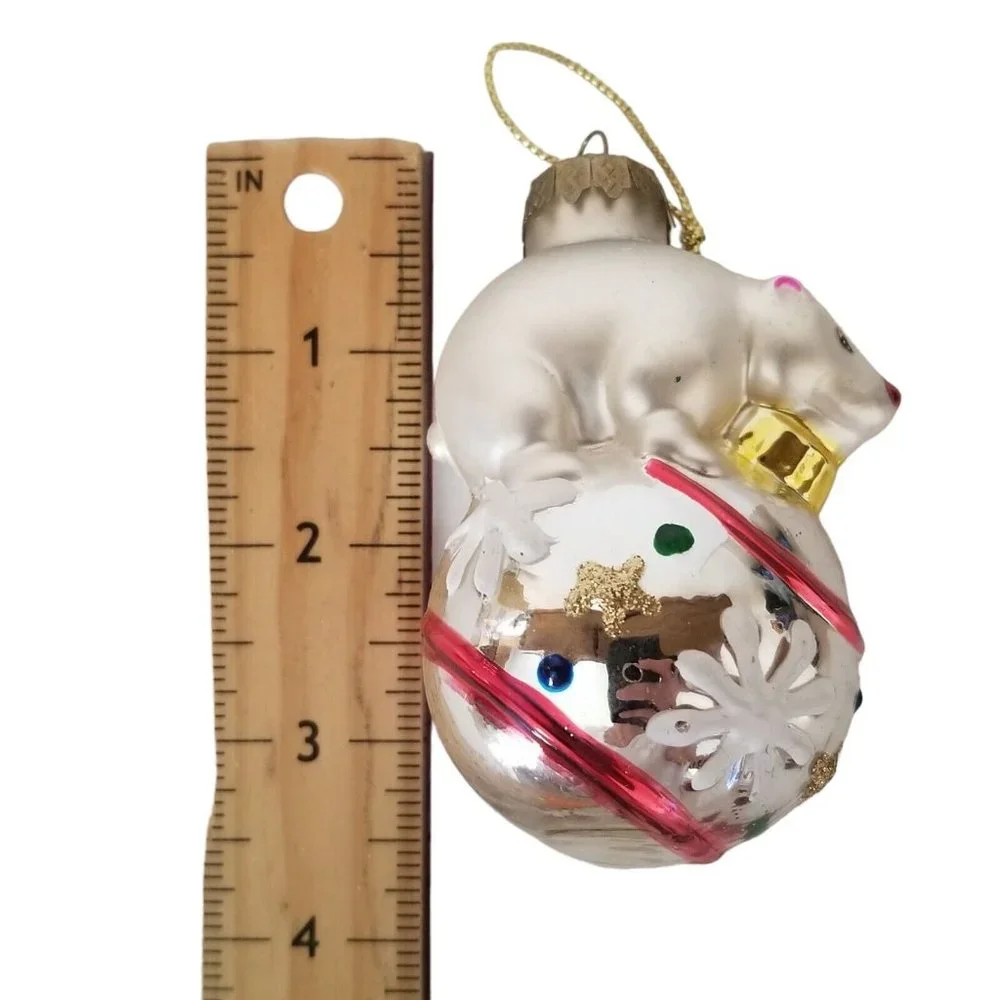 Christmas Ornament Glass Polar Bear Thomas Pacconi Museum Series 2003 Holiday
